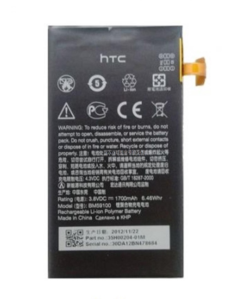 Thay pin HTC 8S chính hãng
